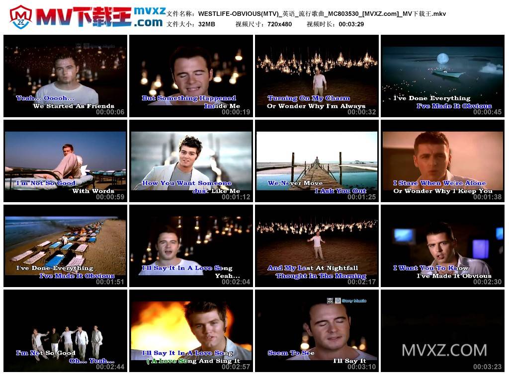 WESTLIFE-OBVIOUS(MTV)_英语_流行歌曲_MC803530